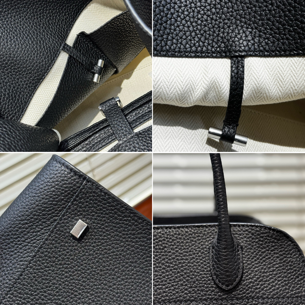 Margaux Structured Leather Tote Bag