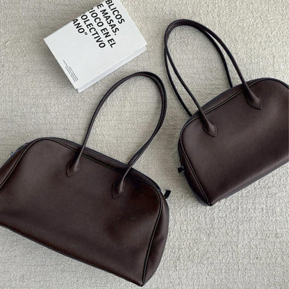 Classic Large Leather Bowling Bag