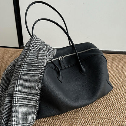 Classic Large Leather Bowling Bag