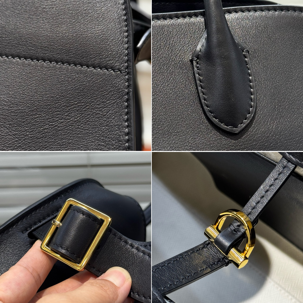 Margaux Structured Leather Tote Bag