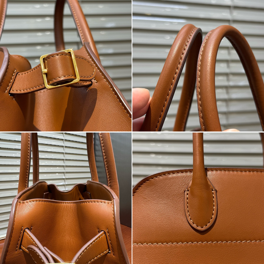 Margaux Structured Leather Tote Bag