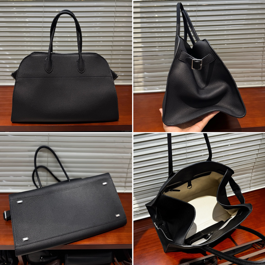Margaux Structured Leather Tote Bag
