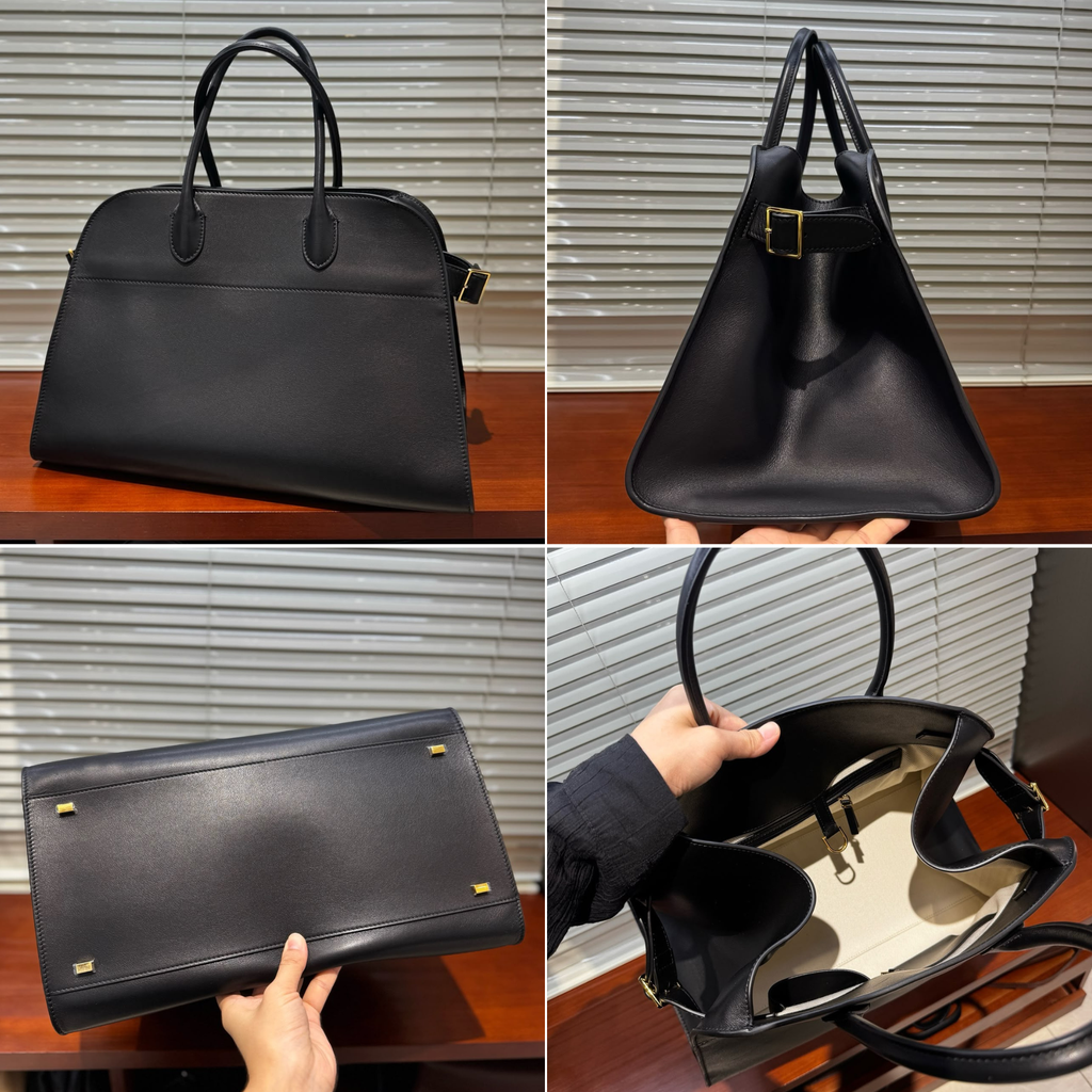 Margaux Structured Leather Tote Bag
