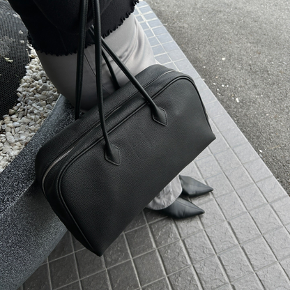 Classic Large Leather Bowling Bag