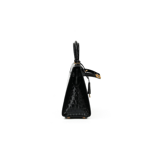 Handcrafted classy Croco Printed leather handbag