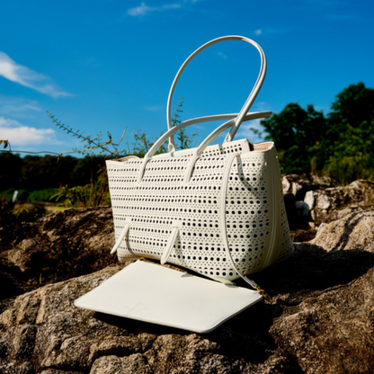Hollow Out Shoulder Leather Bag