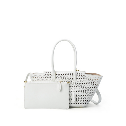 Hollow Out Shoulder Leather Bag