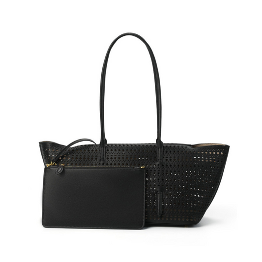 Hollow Out Shoulder Leather Bag