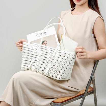 Hollow Out Shoulder Leather Bag