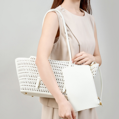 Hollow Out Shoulder Leather Bag