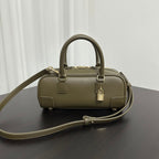 Compact Soft-Grain Leather Top Handle Bag