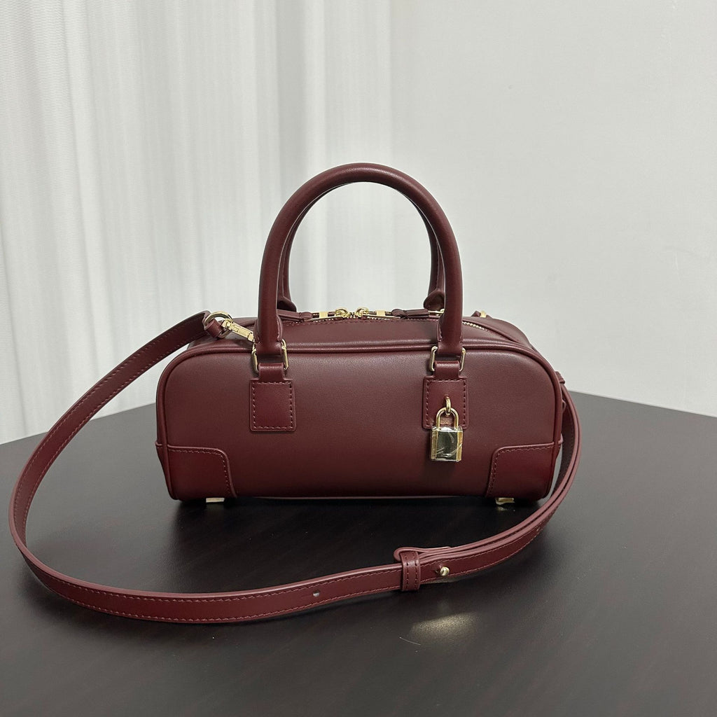 Compact Soft-Grain Leather Top Handle Bag