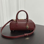 Compact Soft-Grain Leather Top Handle Bag