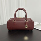 Compact Soft-Grain Leather Top Handle Bag