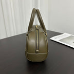 Compact Soft-Grain Leather Top Handle Bag