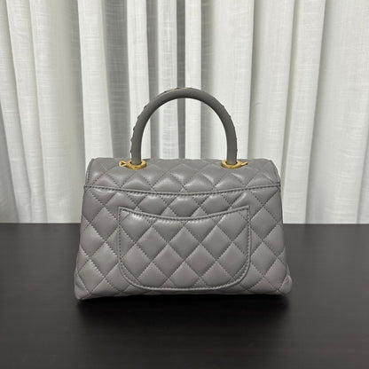 Luxury inspired Top Handle Flap Leather Bag