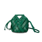 Woven-Style Leather Basket Bag