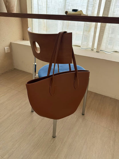 Alger Inspired Structured Leather Tote Bag