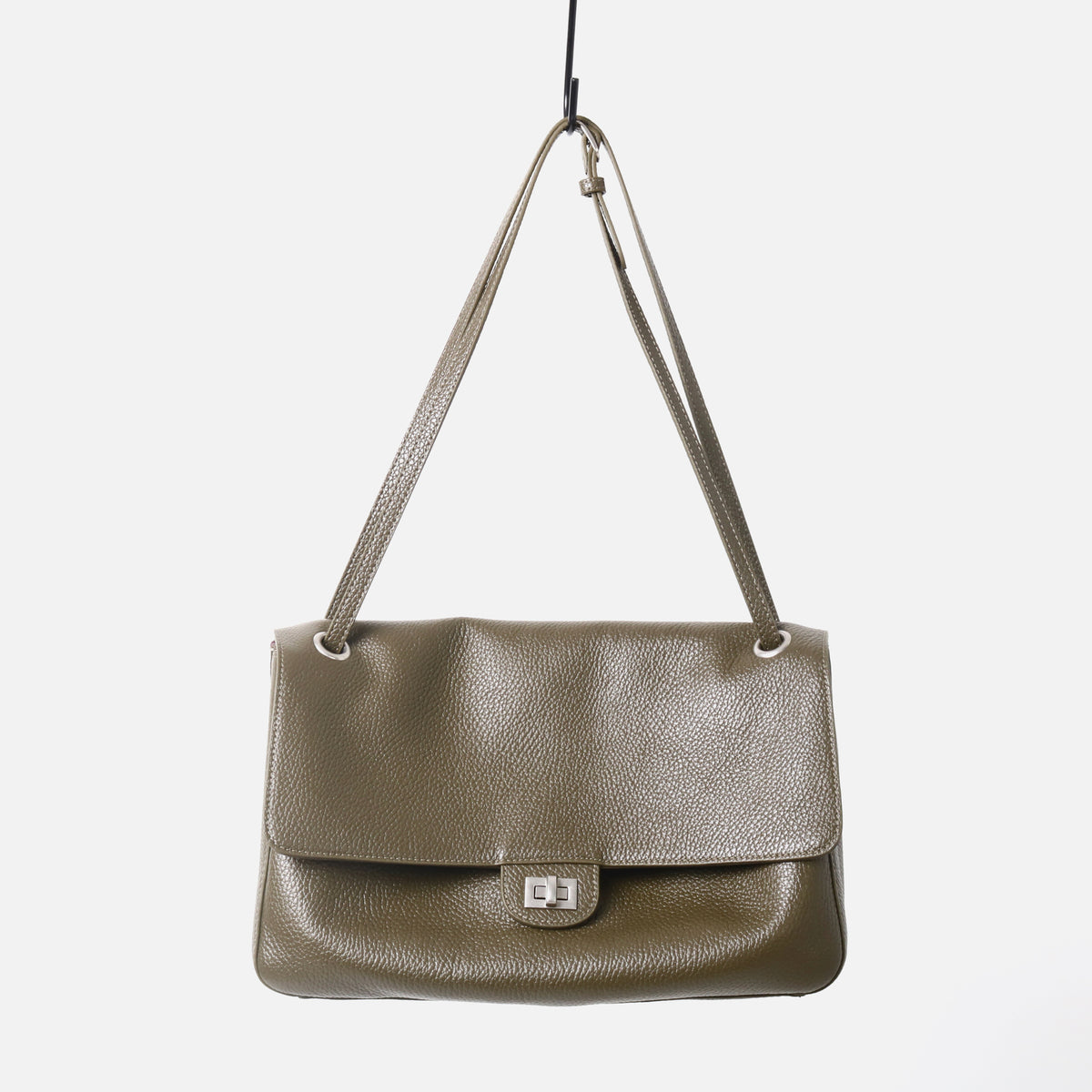 MaxiFlap Leather Shoulder Bag
