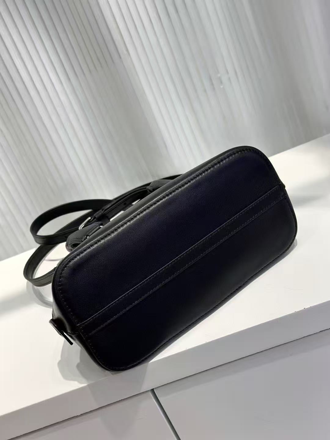 Mini Structured Leather Tote Bag