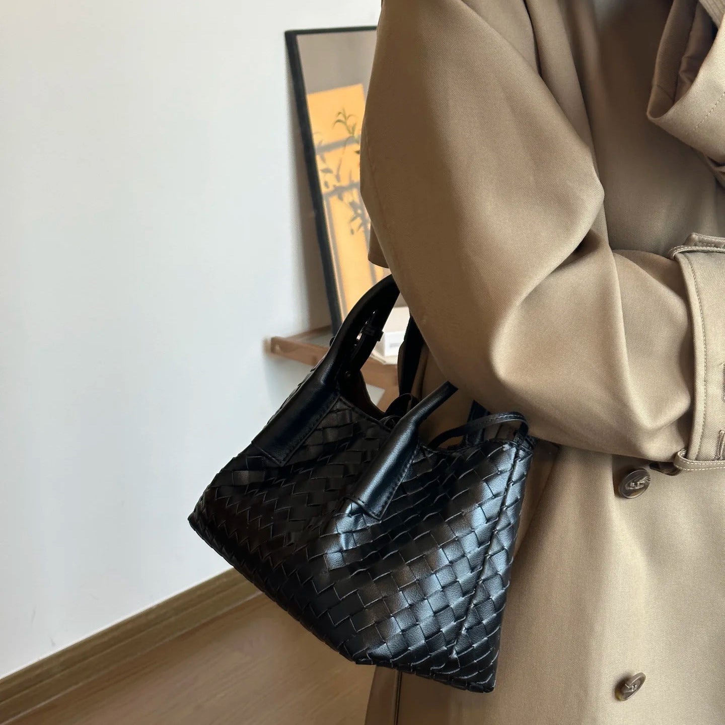 Die „Row-Margaux-inspirierte“ luxuriöse Leder-Tragetasche