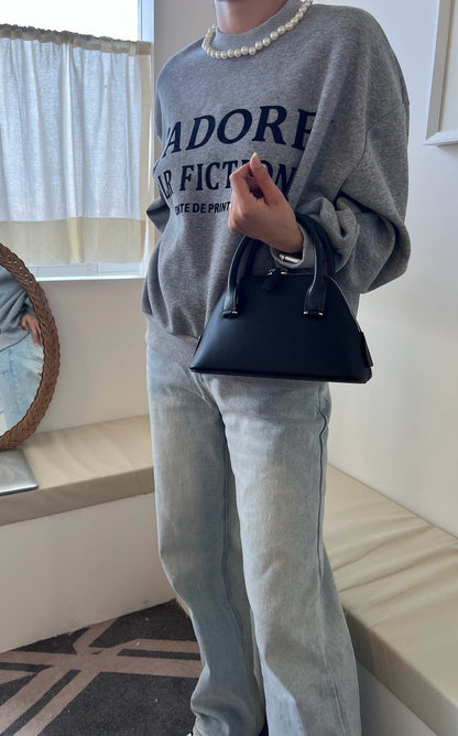 Mini Structured Leather Tote Bag
