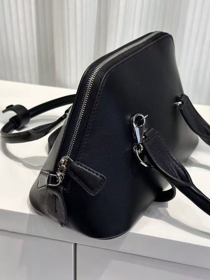 Mini Structured Leather Tote Bag