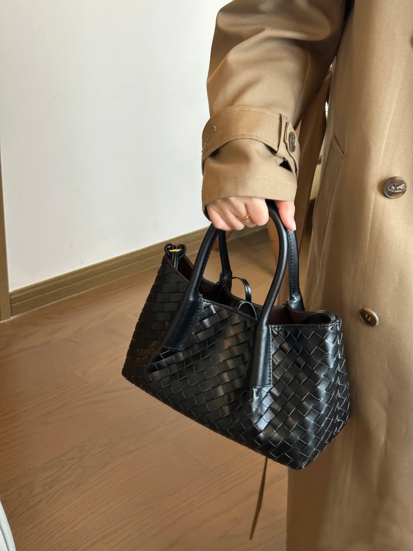 Die „Row-Margaux-inspirierte“ luxuriöse Leder-Tragetasche