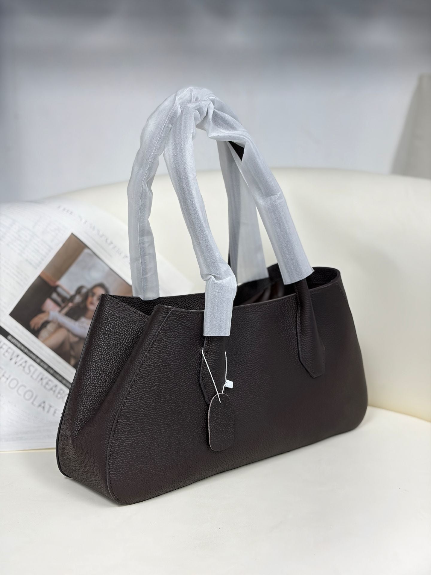 Alger Geometric Inspired Leather Shoulder Bag