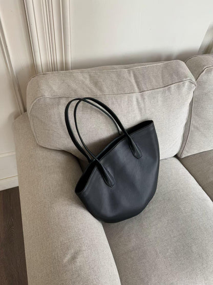 Alger Inspired Structured Leather Tote Bag