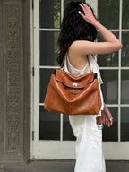 Bolso de mano de piel inspirado en BALENCIAGA-RODEO para mujer