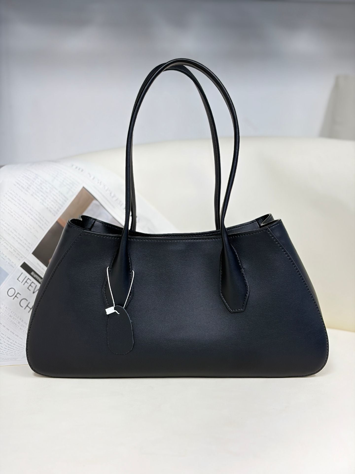 Alger Geometric Inspired Leather Shoulder Bag