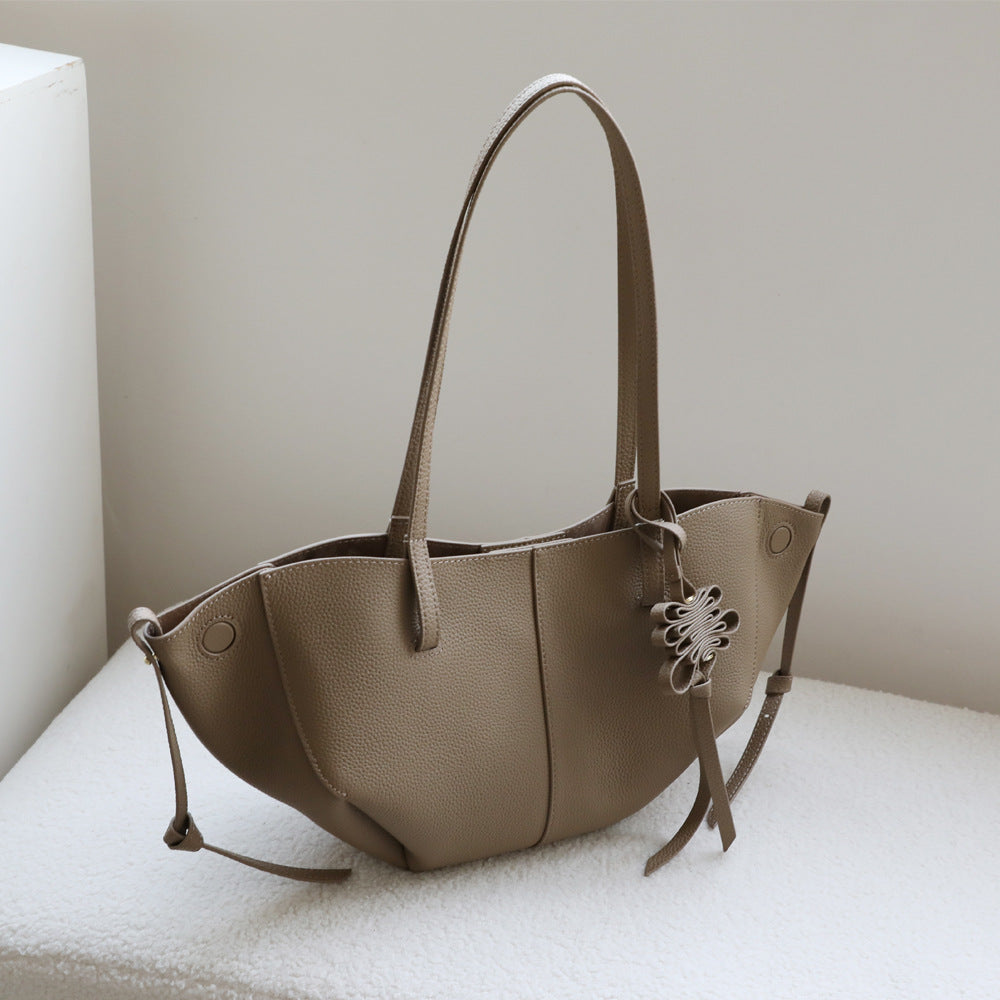 Luxurious Textured Leather Shoulder Bag