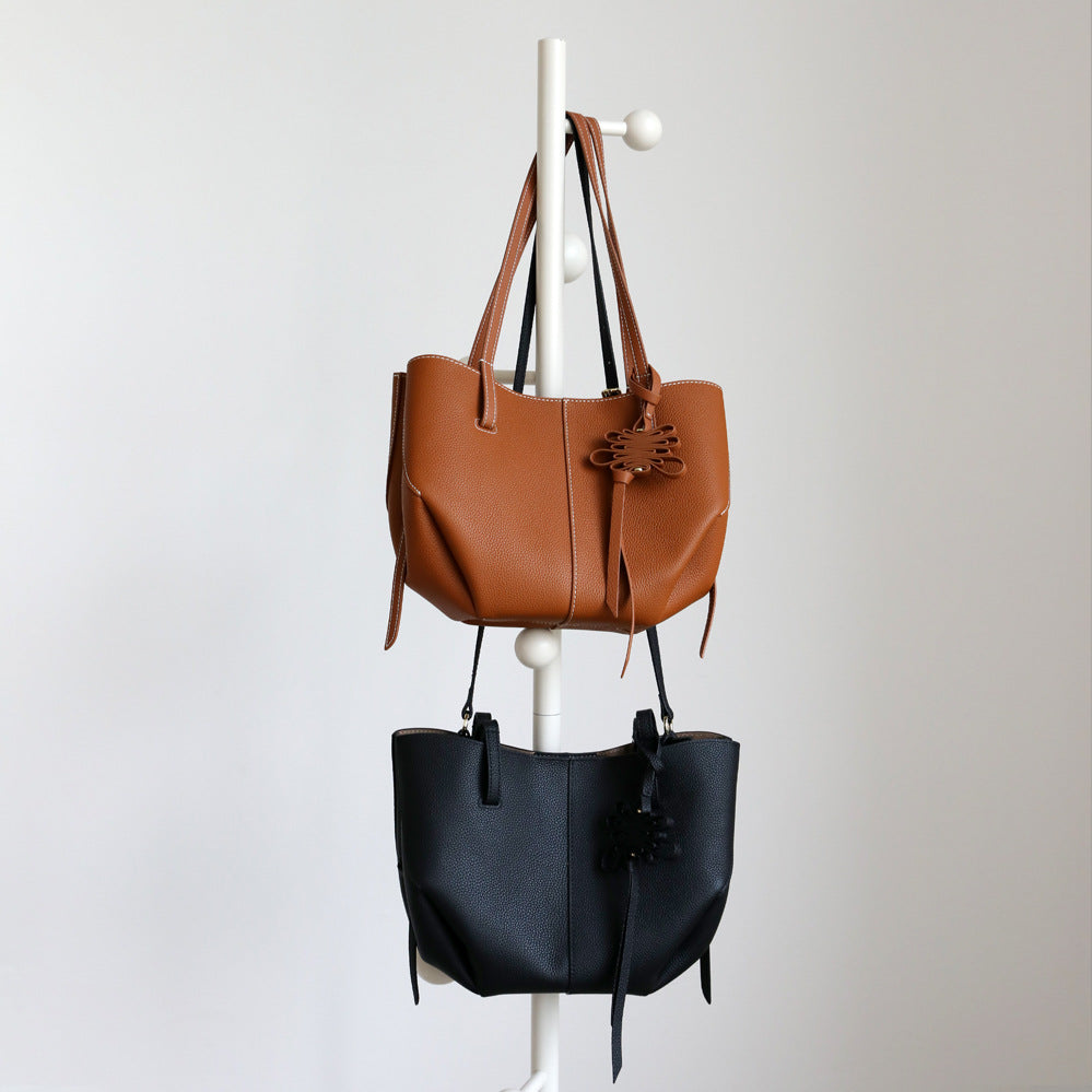 Luxurious Textured Leather Shoulder Bag