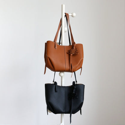 Luxurious Textured Leather Shoulder Bag