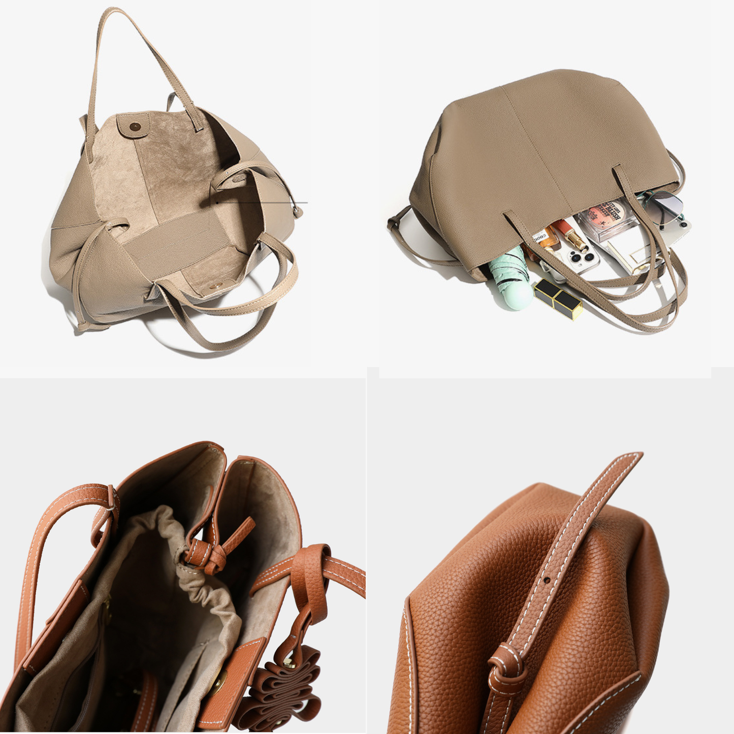 Luxurious Textured Leather Shoulder Bag