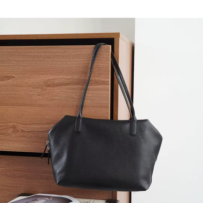 Minimalist Henri Inspired Soft‑Grain Leather Tote Bag