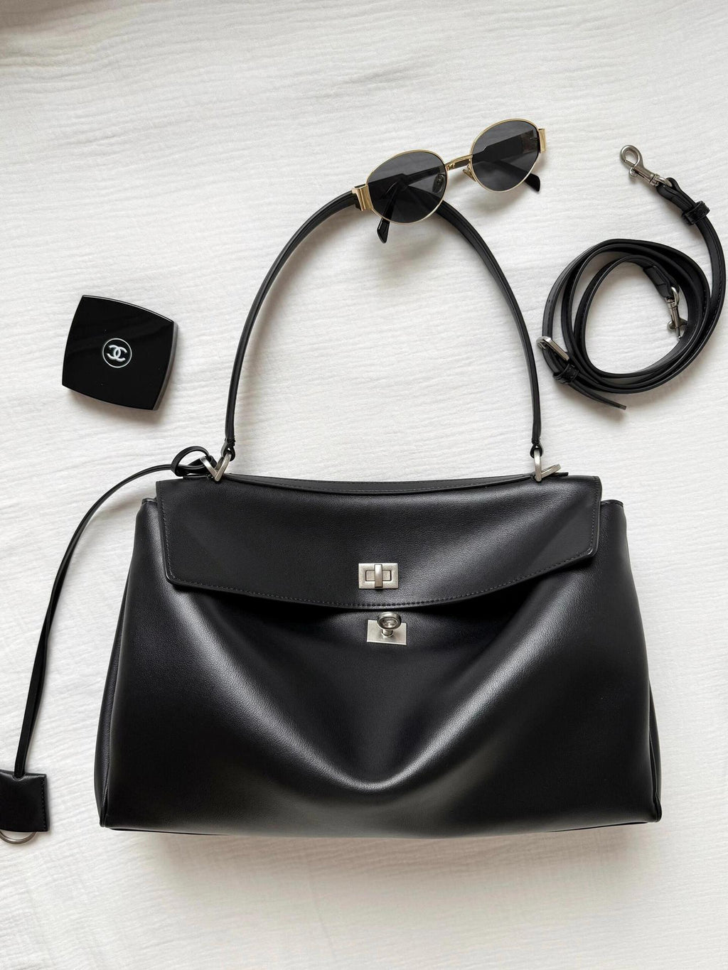 Bolso de mano de piel inspirado en BALENCIAGA-RODEO para mujer