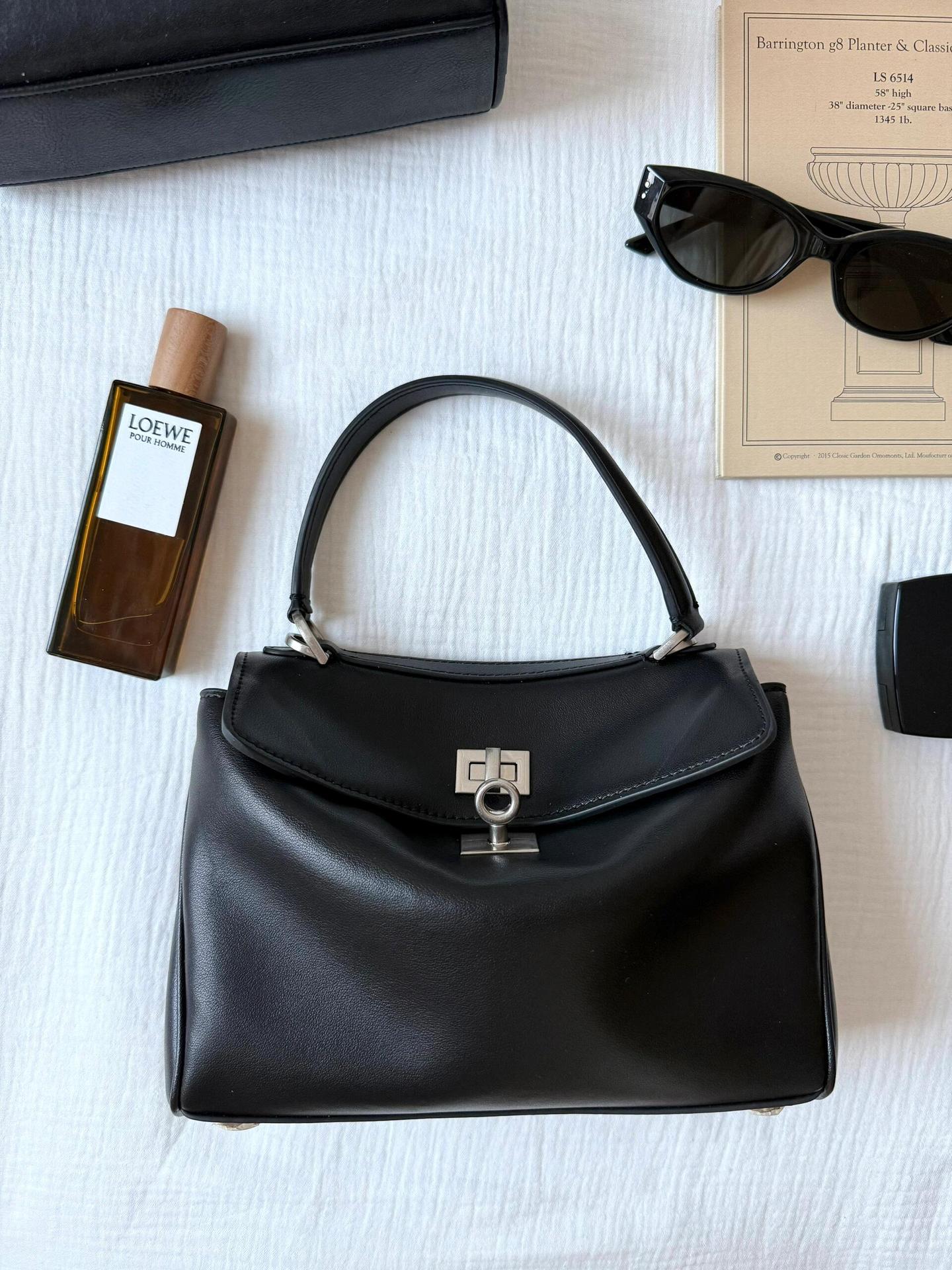Bolso de mano de piel inspirado en BALENCIAGA-RODEO para mujer