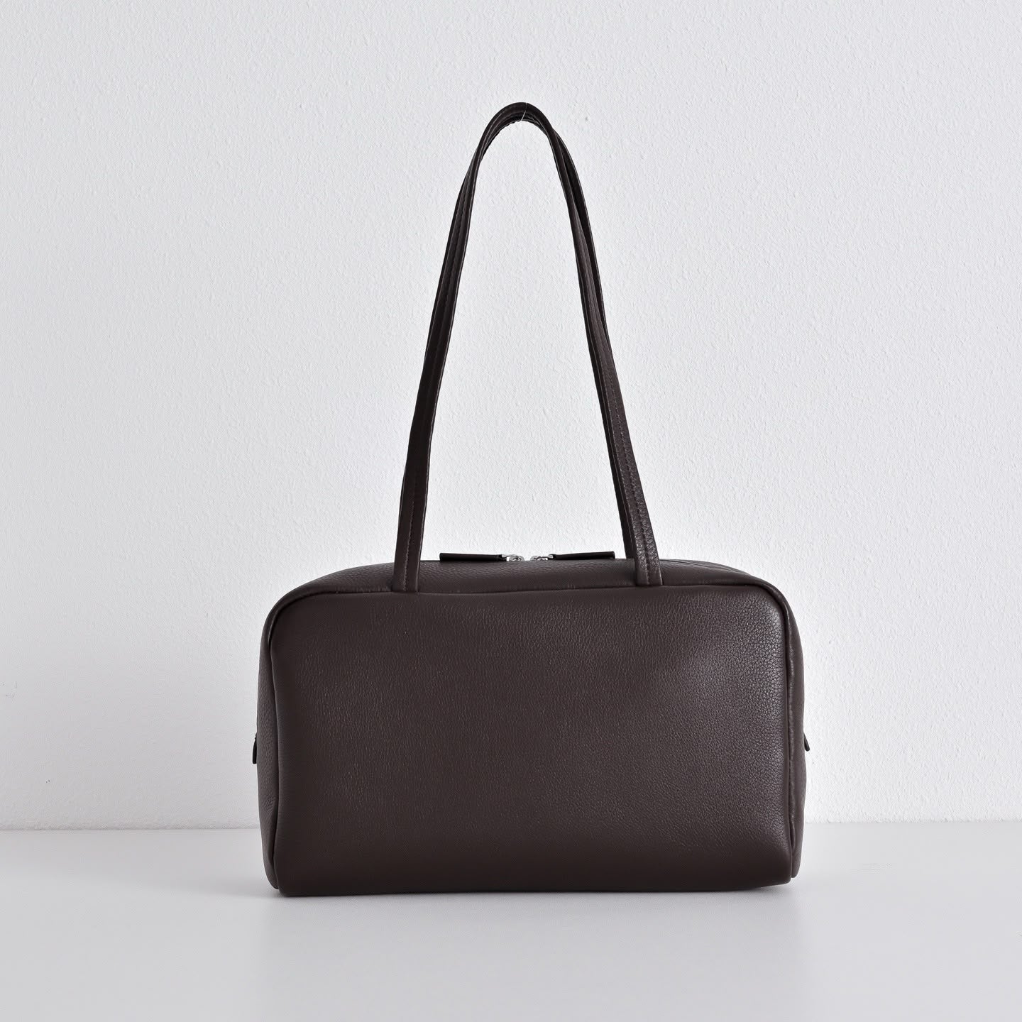 Astra Bowling Minimalist Leather Shoulder Bag