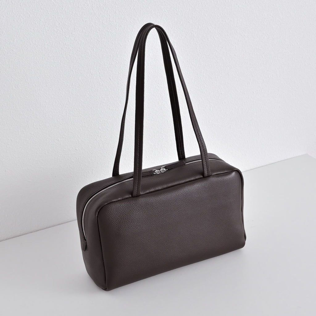 Astra Bowling Minimalist Leather Shoulder Bag