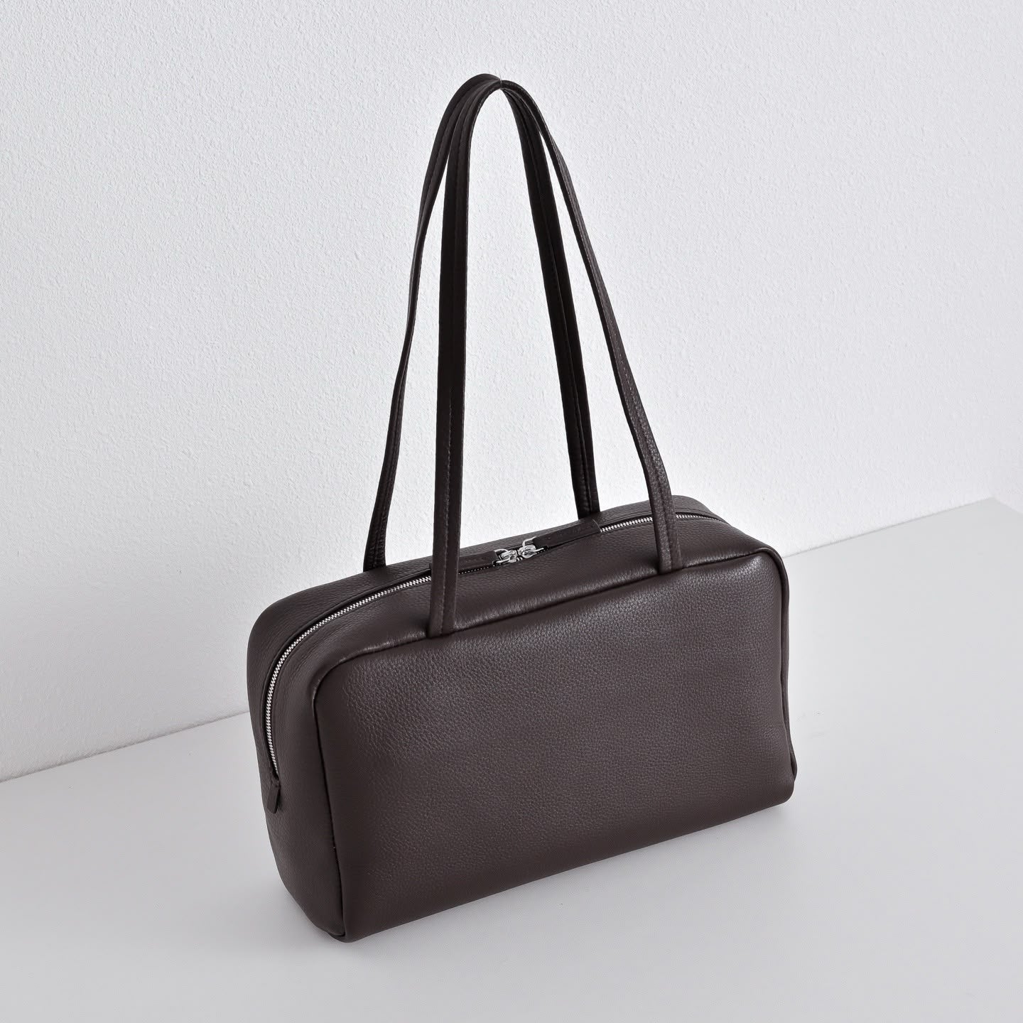 Astra Bowling Minimalist Leather Shoulder Bag
