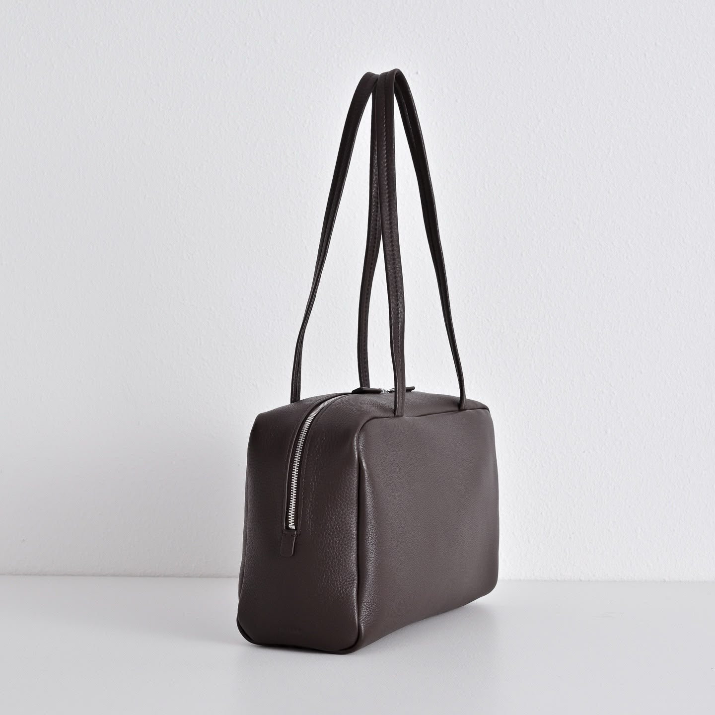 Astra Bowling Minimalist Leather Shoulder Bag