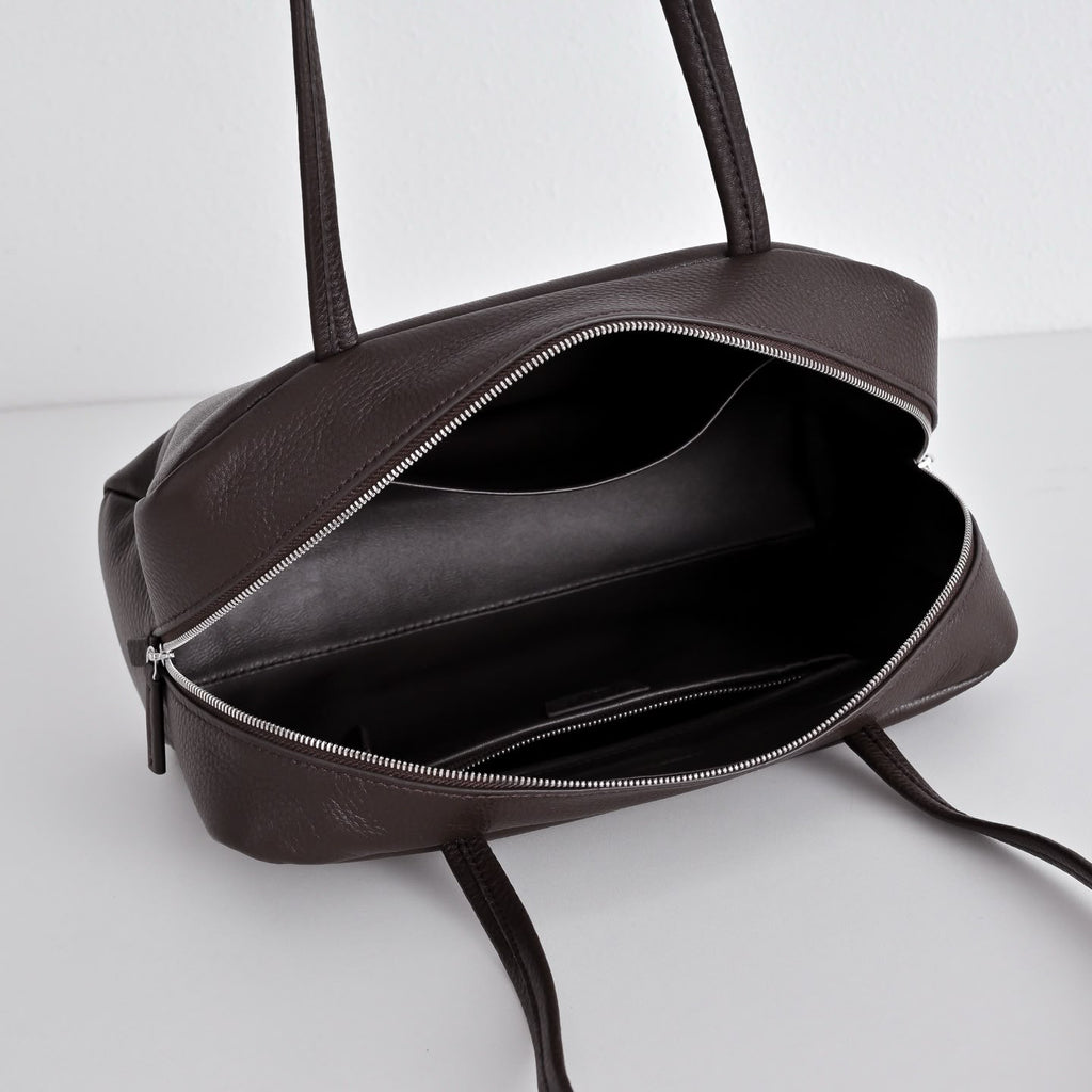 Astra Bowling Minimalist Leather Shoulder Bag