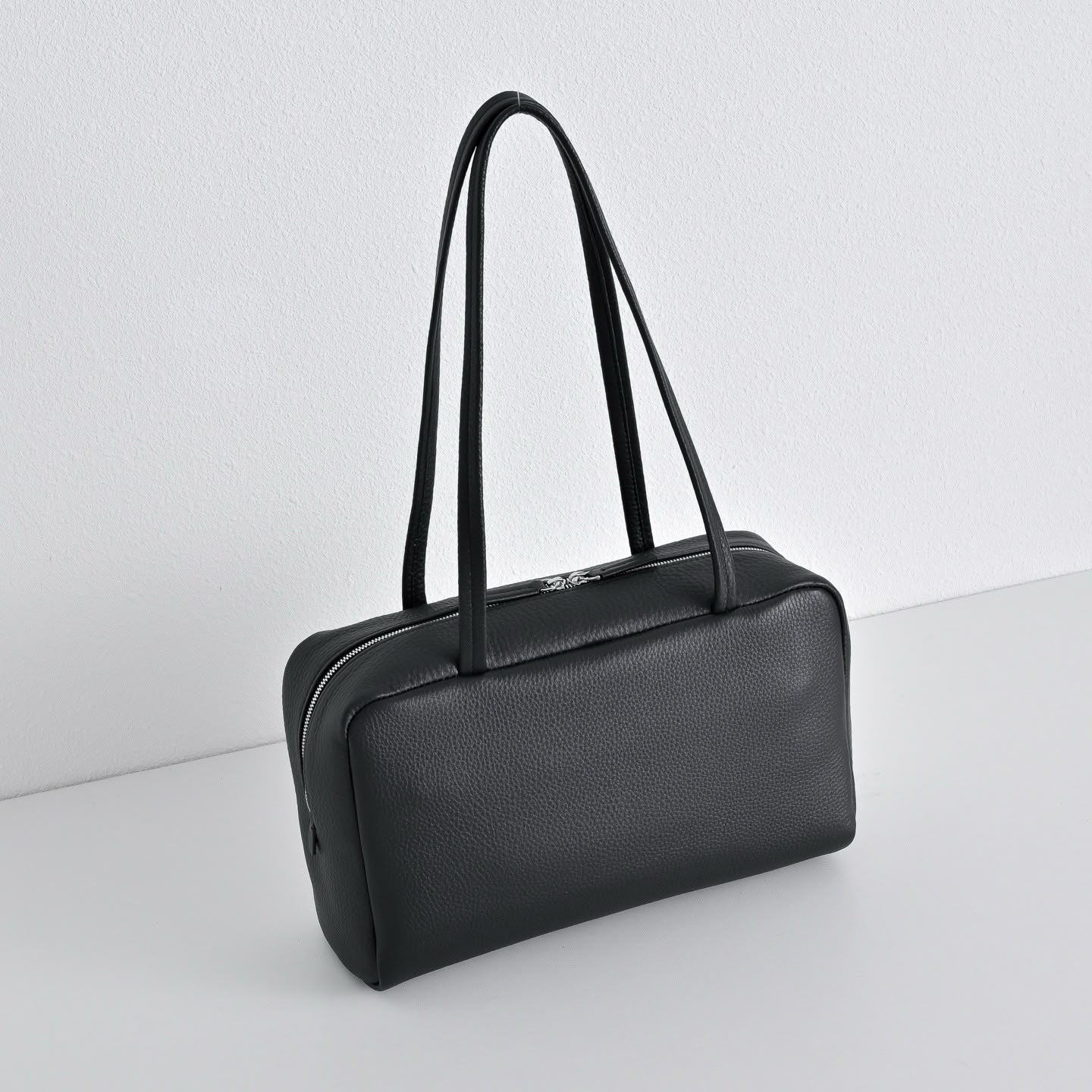 Astra Bowling Minimalist Leather Shoulder Bag