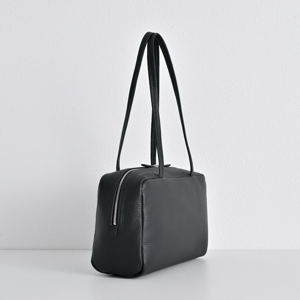 Astra Bowling Minimalist Leather Shoulder Bag