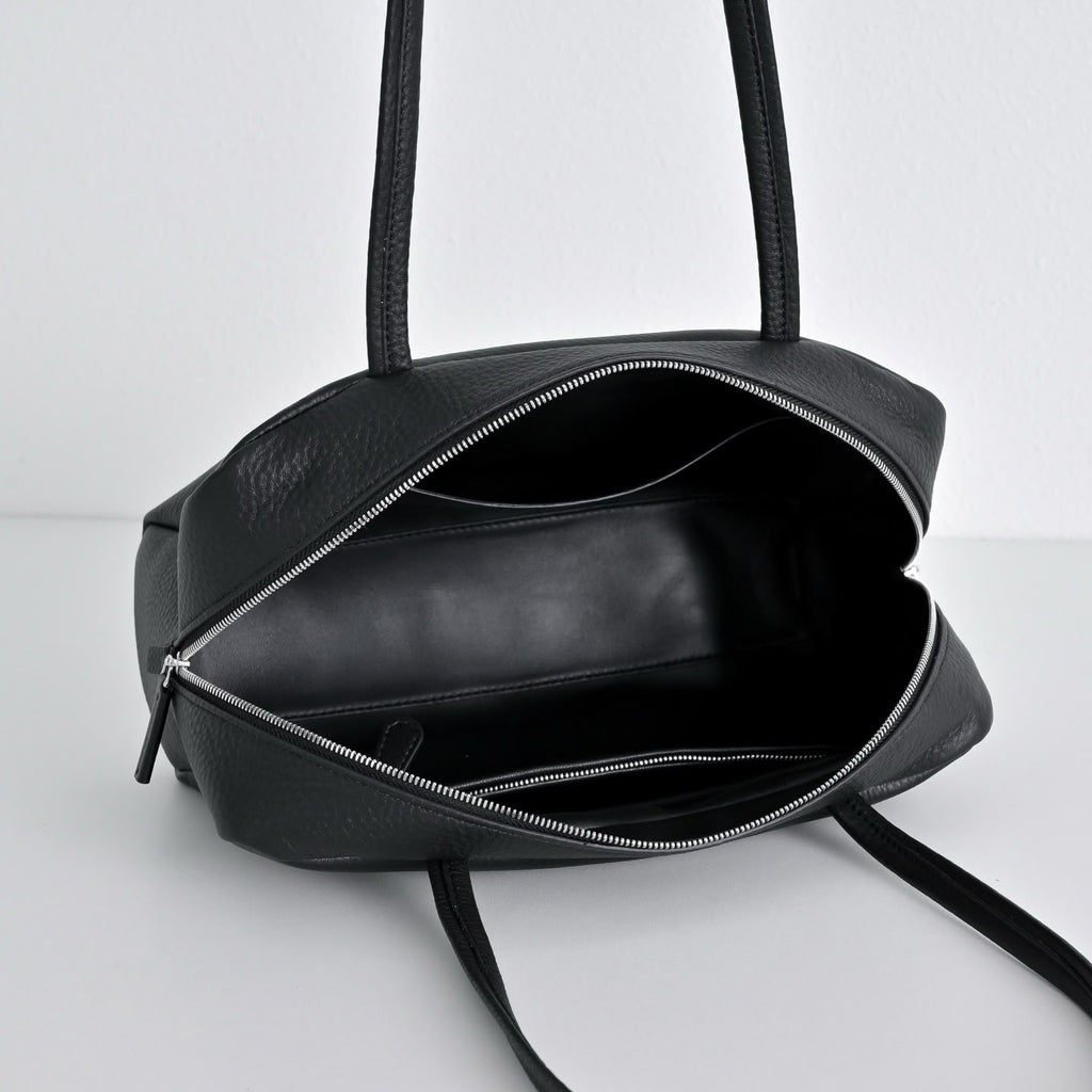 Astra Bowling Minimalist Leather Shoulder Bag