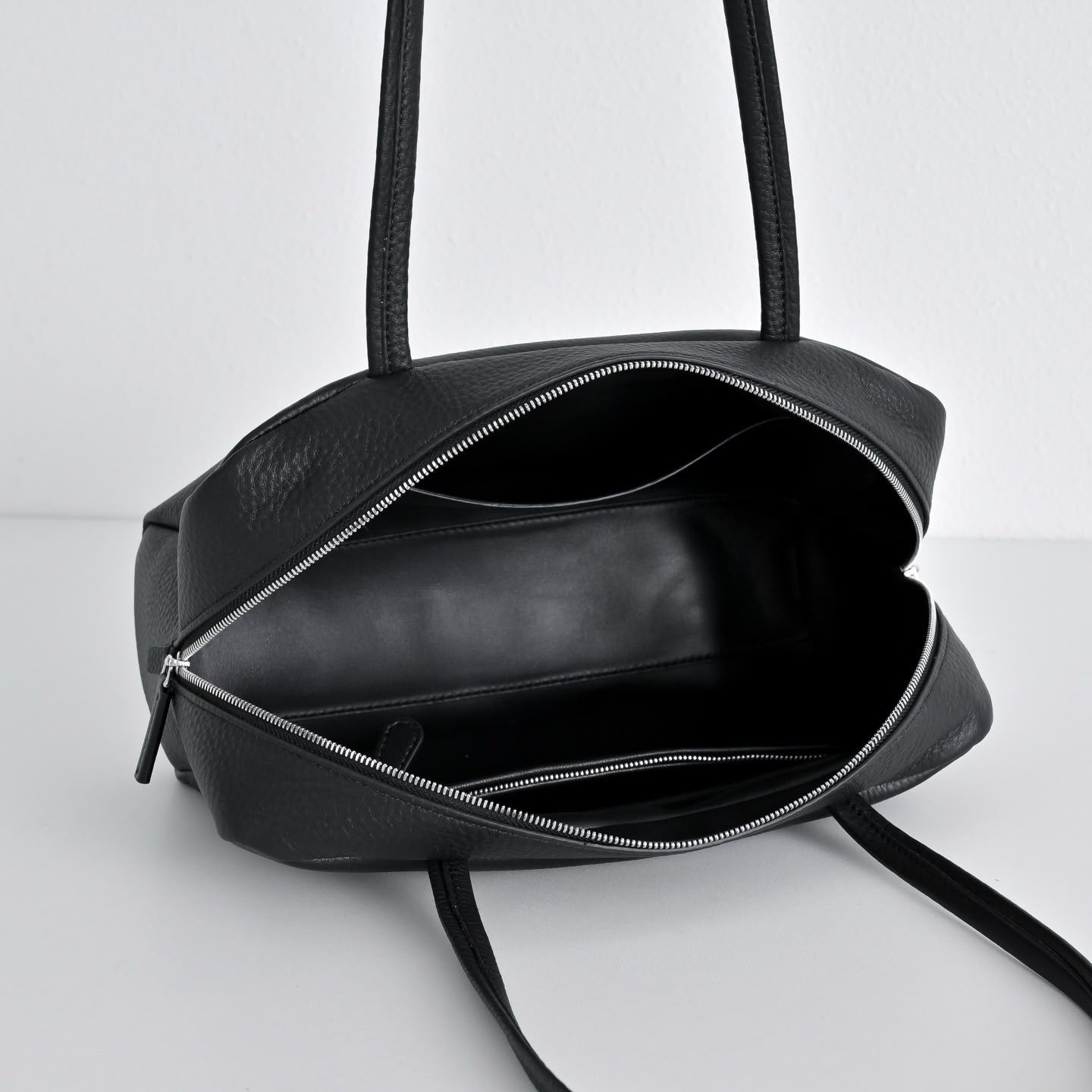 Astra Bowling Minimalist Leather Shoulder Bag