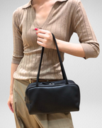 Astra Bowling Minimalist Leather Shoulder Bag