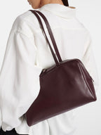 Astra Bowling Minimalist Leather Shoulder Bag